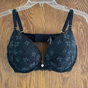 Victoria's Secret Black Dream Angels Lace Push Up | 34D